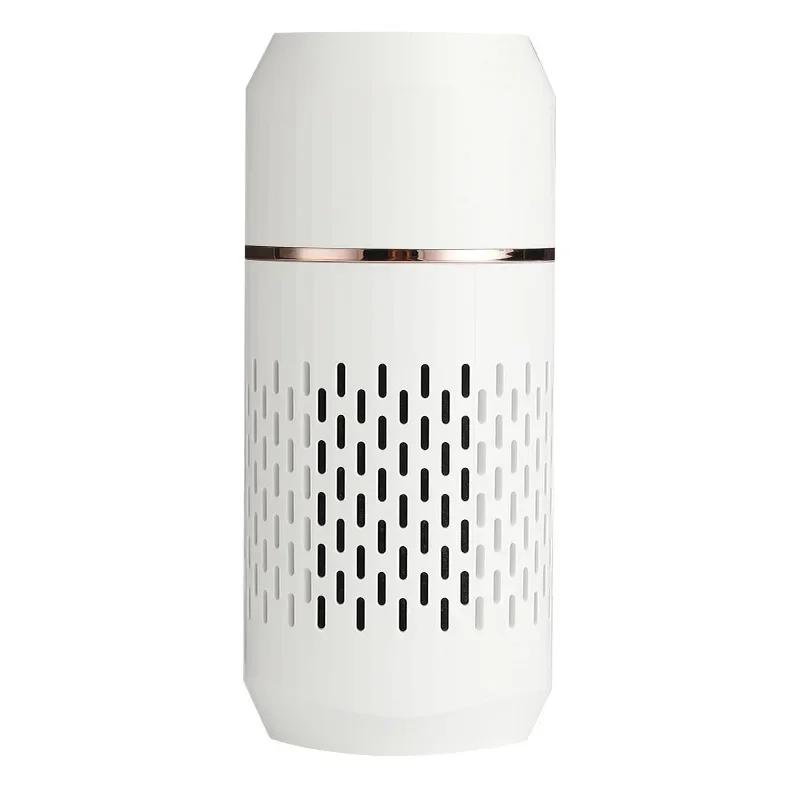 Air Purifier Car Negative Ion Generator Remove Formaldehyde Deodorizer Smoke Washer Vehicle Air Cleaner Home White-with battery