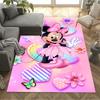 Minnie Mouse Floral Fantasy Area Rug Suitable for Dormitory Playrooms Dining Room Kitchen Antislip Carpet Office home decor Gift for Festivals
