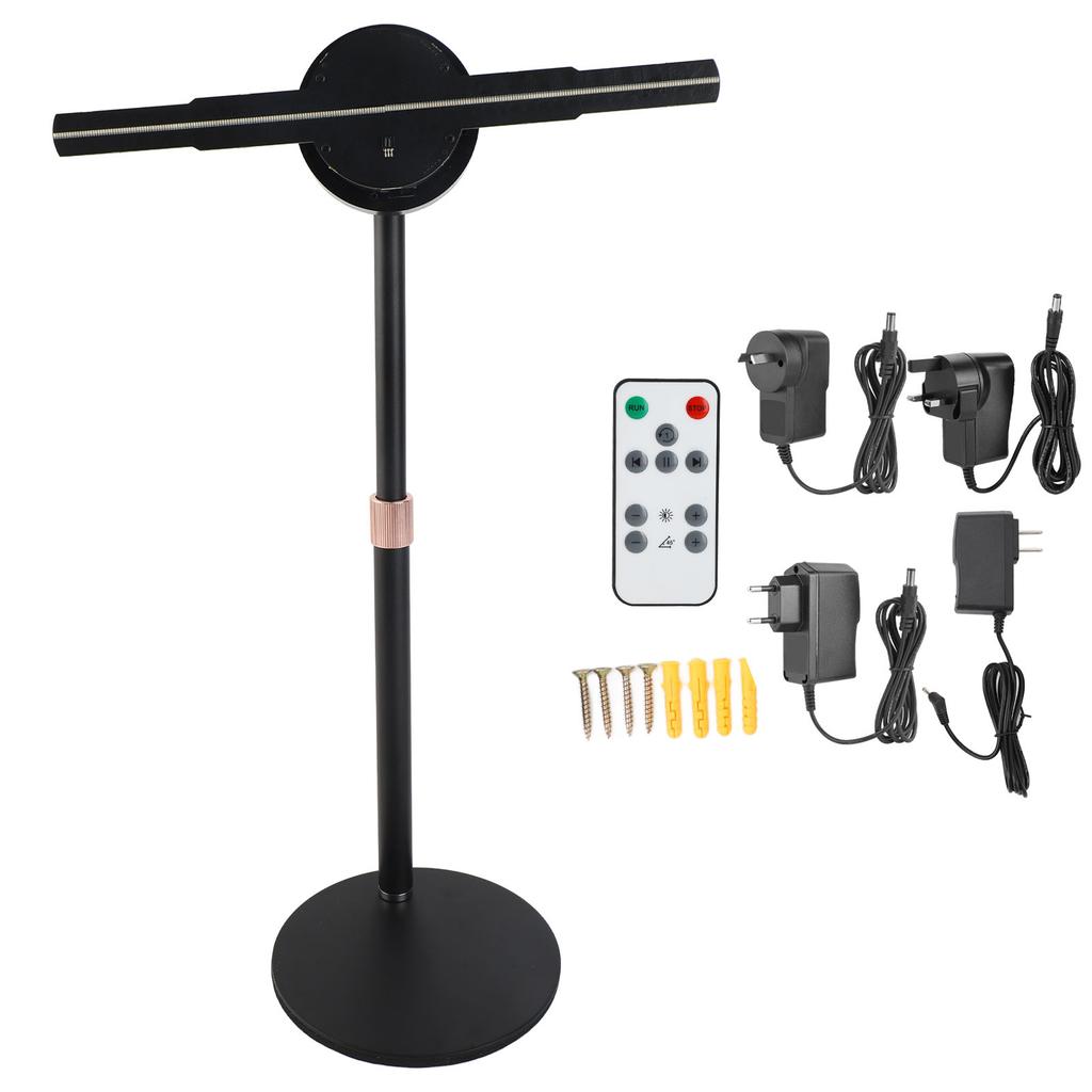 3D Holographic Fan Ultra HD 256 LED Support WiFi APP Hologram Projector Fan with 16GB Memory Card for Win 11in 3D Hologram Fan