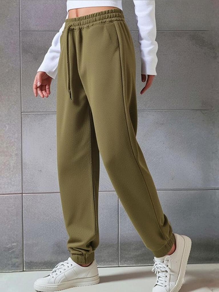 2026 Women's Casual Autumn/Winter Drawstring Sweatpants - European/American Style