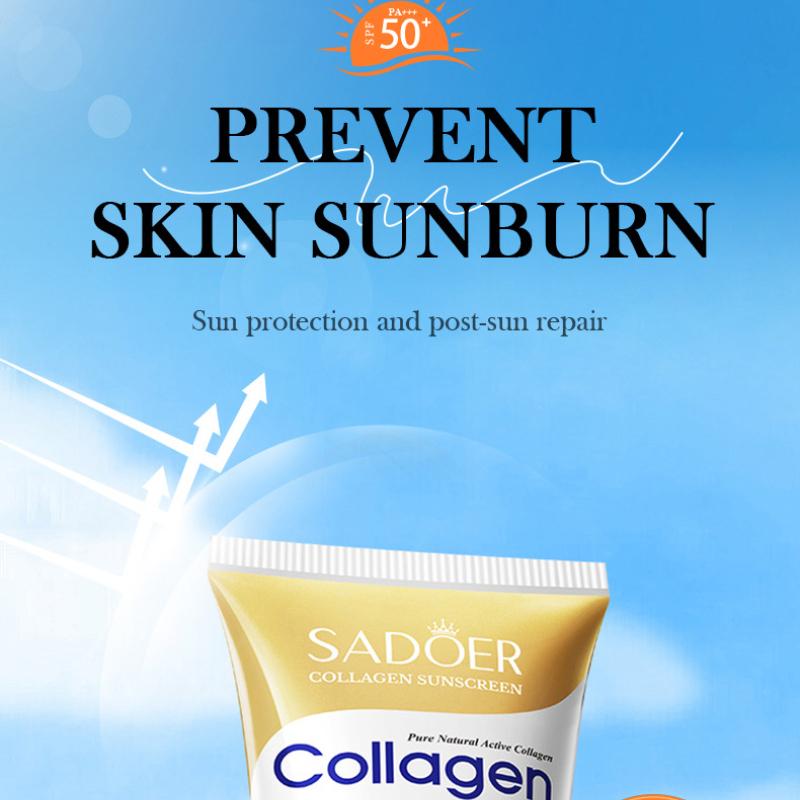 Collagen Whitening Sunscreen SADOER Anti-Wrinkle Anti-UV Sunscreen