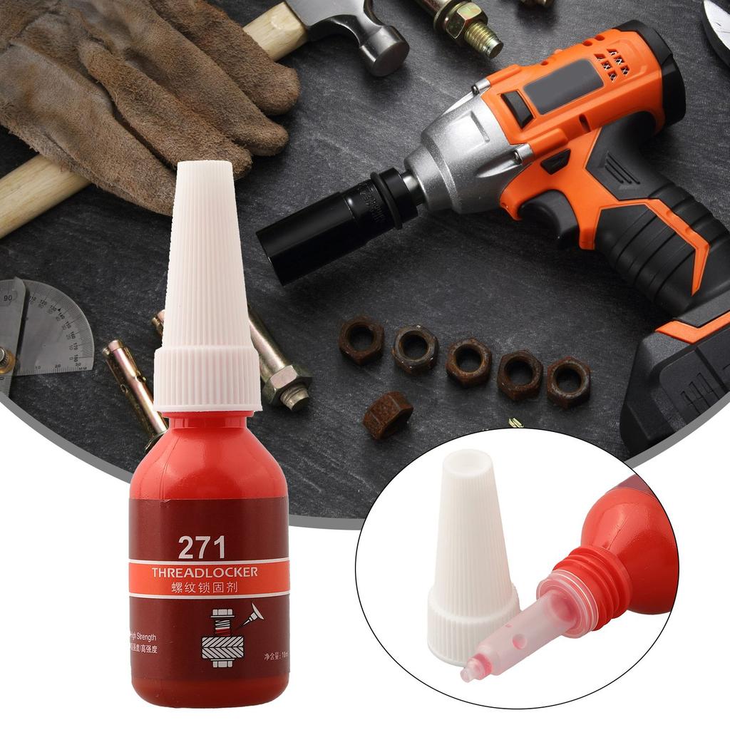 High Strength Thread Locking Glue Red Locking Glue 271 Threadlocker 271 10ml High Strength Glue for Permanent Metal Sealing