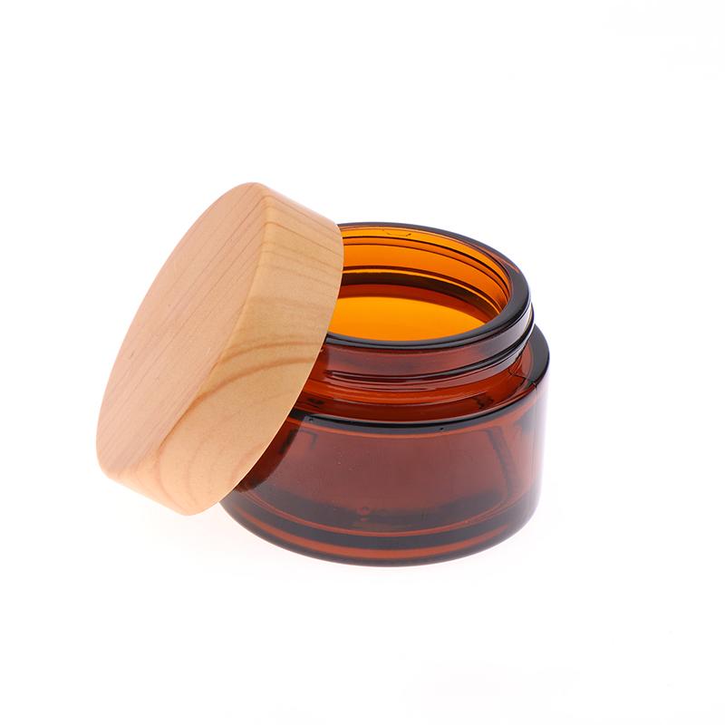 5/10/15/20/30/50/60/100G Dark Tan Cream Bottle Glass Separate Bottle Face Cream Eye Cream Box Travel Empty Cosmetic Container