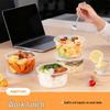 temeiju Disposable Microwavable Food Bowls with Lids, 30 Sets
