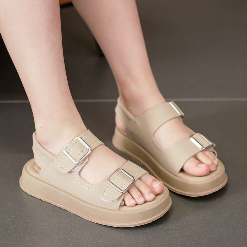 Children's sports sandals 2025 summer new little girl medium and older children baby soft-soled princess shoes boys beach shoes