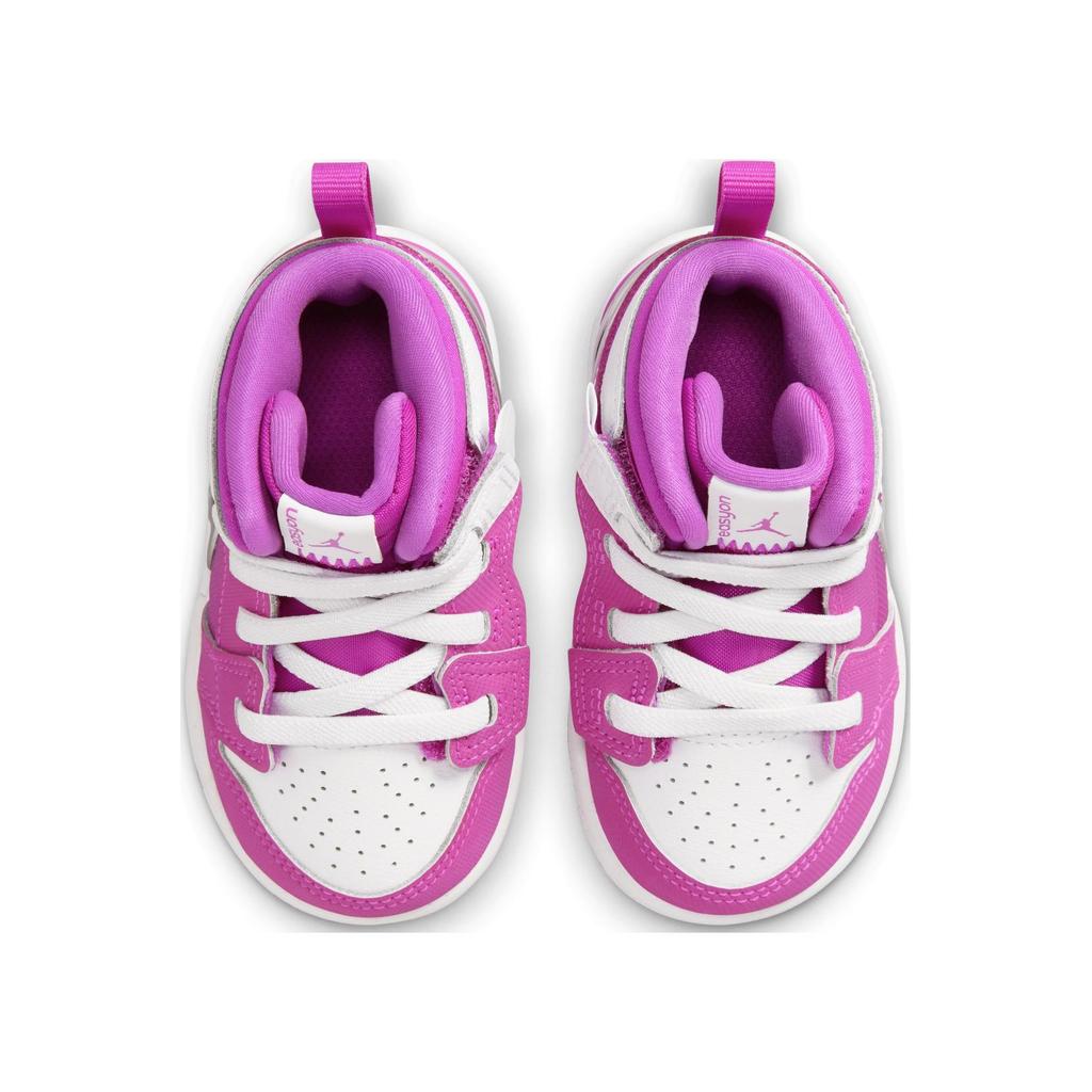 Air Jordan 1 Mid RM EasyOn TD Fire Pink Baby Sneakers White FQ1283-601