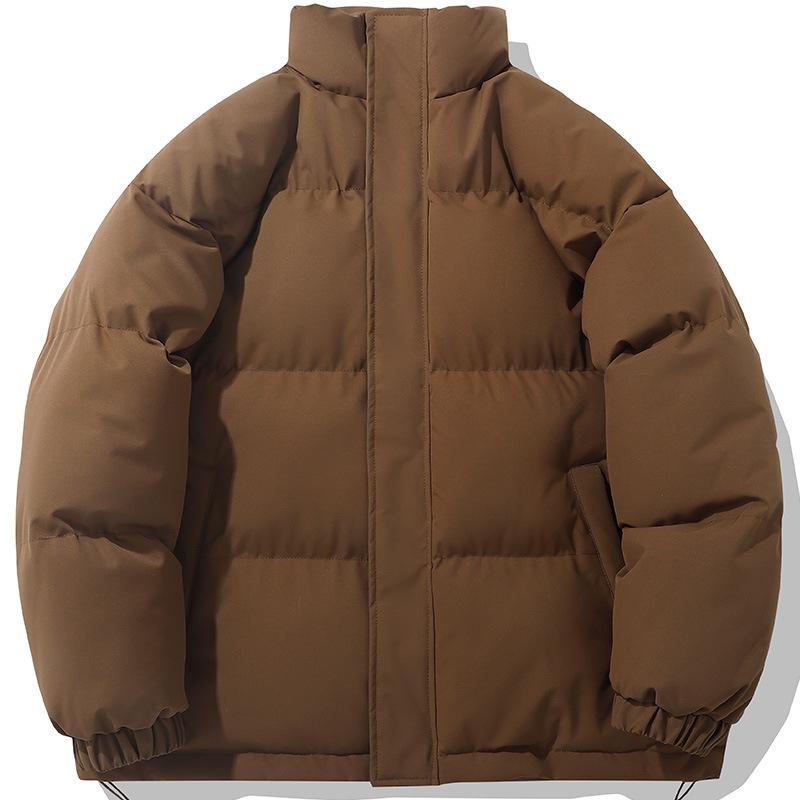 

Пуховик мужской зимний молодежный парный костюм хлеб , утолщенный теплый хлопковый пуховик, зимняя куртка мужская, модная стеганая одежда 4XL кофейный