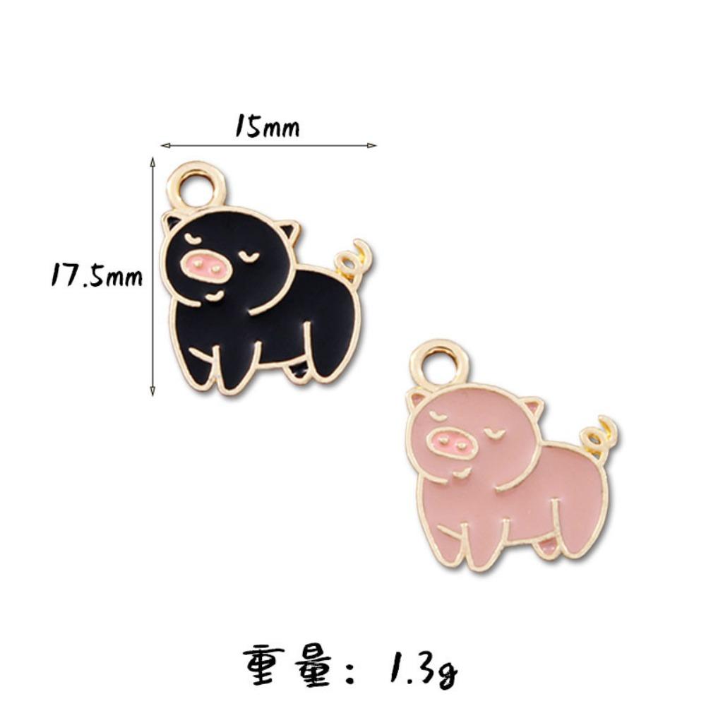 Piggy Pig Charms Pig Dangle Charm Necklace Cute Animal  DIY Jewelry Making