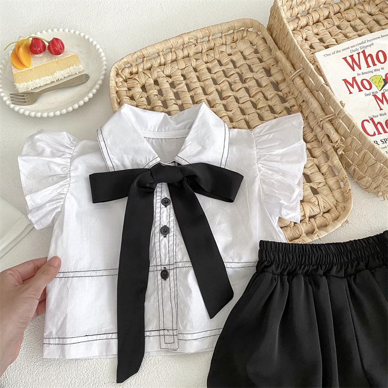 Zhili Kinder Sommer 2023 Geburtstags- Feiertagskleid: Hochwertiger, stilvoller zweiteiliger Anzug.