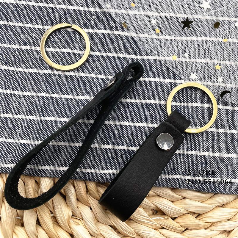 Handmade Retro Leather Lanyard Car Key Ring Keycord Phone Charm Key Universal Short Grip Lanyard Keychain Accessories