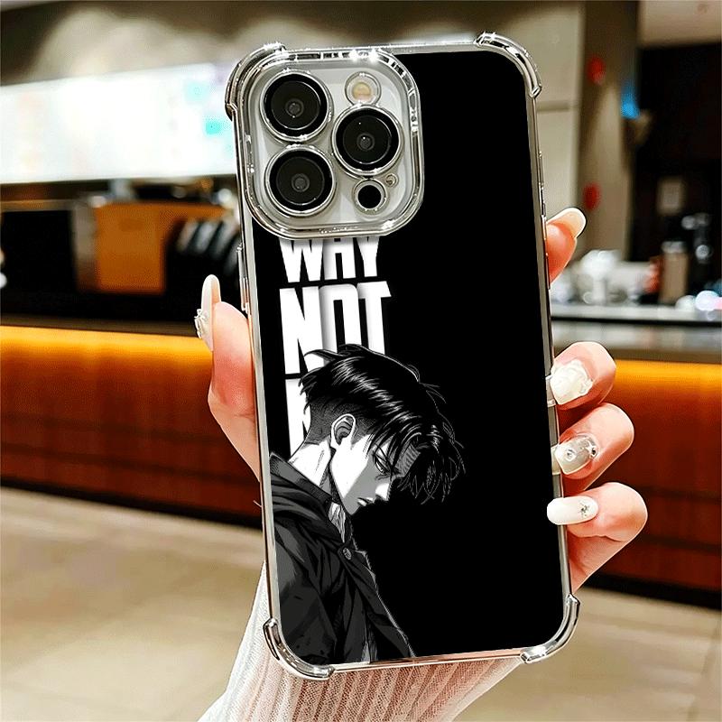 

A-Атака Титанов Леви Покрытие Чехол для Телефона Для Iphone 16 17 Pro Max Air 16E 14 15 Plus 12 13 Mini Противоударный Чехол-Подушка Безопасности iPhone 13 Pro