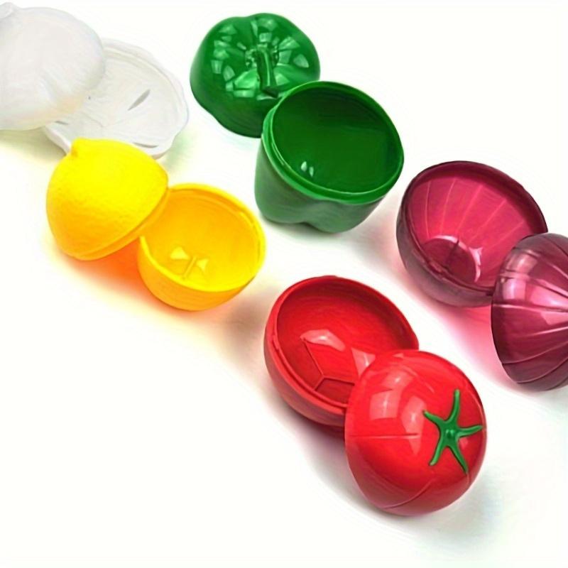 5pcs Set Transparent Fruit & Vegetable Saver Containers - Reusable, Airtight Storage Boxes - Perfect for Fridge & Freezer Organization