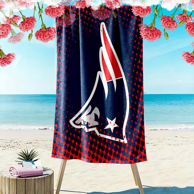 New England Patriots2 Print Beach Towel, Large Soft Quick Dry Towel for Beach Camping Swimming