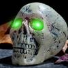Leuchtende LED-Augen für Halloween-Dekoration - Auto-Timer Leuchtende Requisiten für Schädel, Kürbisse, Grabsteine Innen- und Außendekoration