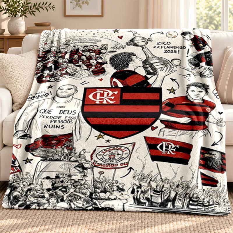CR Flamengo blanket Flannel Blanket Soft Cozy Plush Throw for Sofa Bed Lightweight Home Decoration Outdoor camping