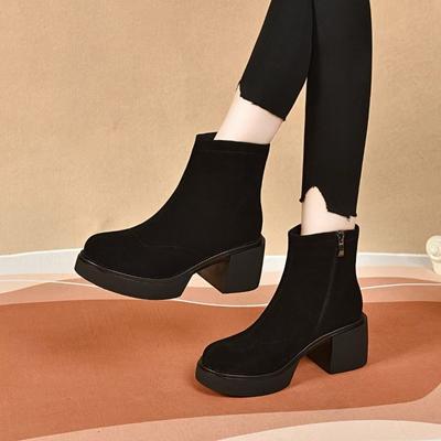 Thick Bottom Women's Boots Stretch Boots Cotton Boots