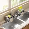Kitchen Faucet Shelf Stainless Steel Sink Countertop Storage Rack Household Sponge Rag Dishcloth Drain Rack