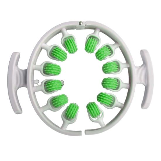 Anti-Cellulite Leg Massage Roller Lymphatic Drainage Deep Tissue Therapy Thighs Arm Back Shoulder Muscle Relaxation Massage Tool with 12 Rollers