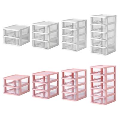 Clear Storage Organizer Desk Organizer with Drawers Plastic Stationery Organizer Makeup Organizer Storage Box for Office