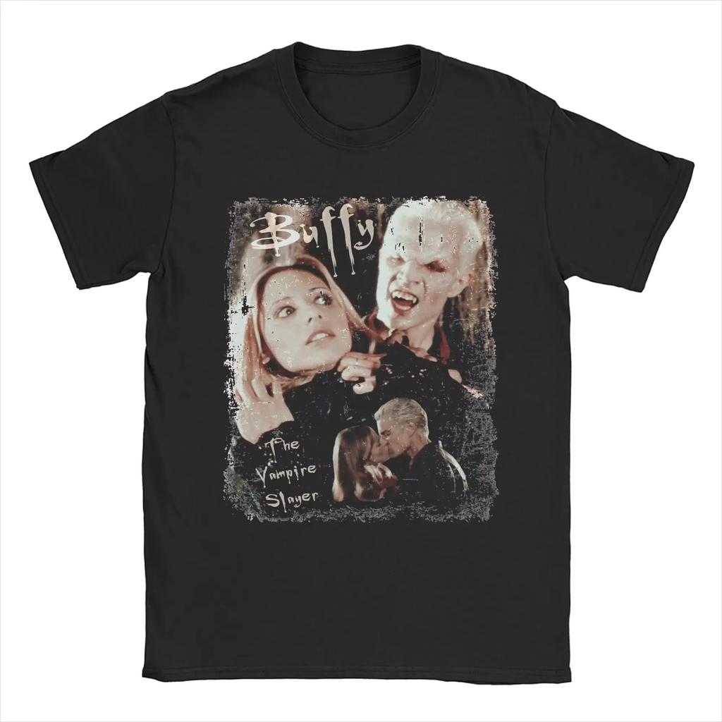 Buffys The Vampires Slayers Spike T Shirts Tee Womens Unisex Cotton Summer Harajuku Oversized Novelty Perfect for Buffys Lovers