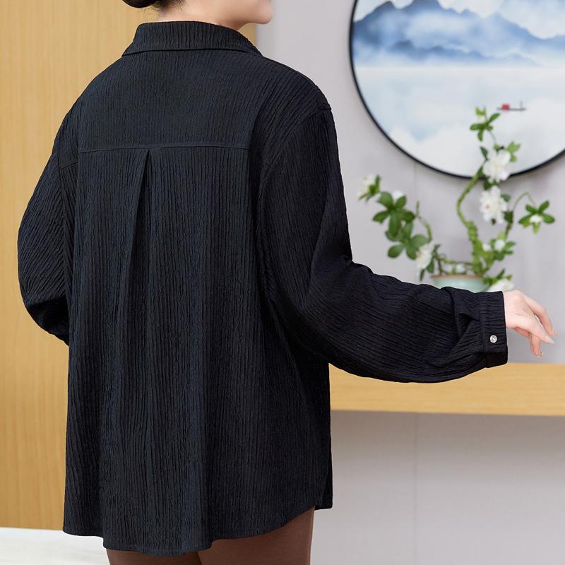 Plus Size 3XL-8XL Oversize Elegant Blouses for Women Tops Loose Long Sleeve Shirt Vintage Clothes