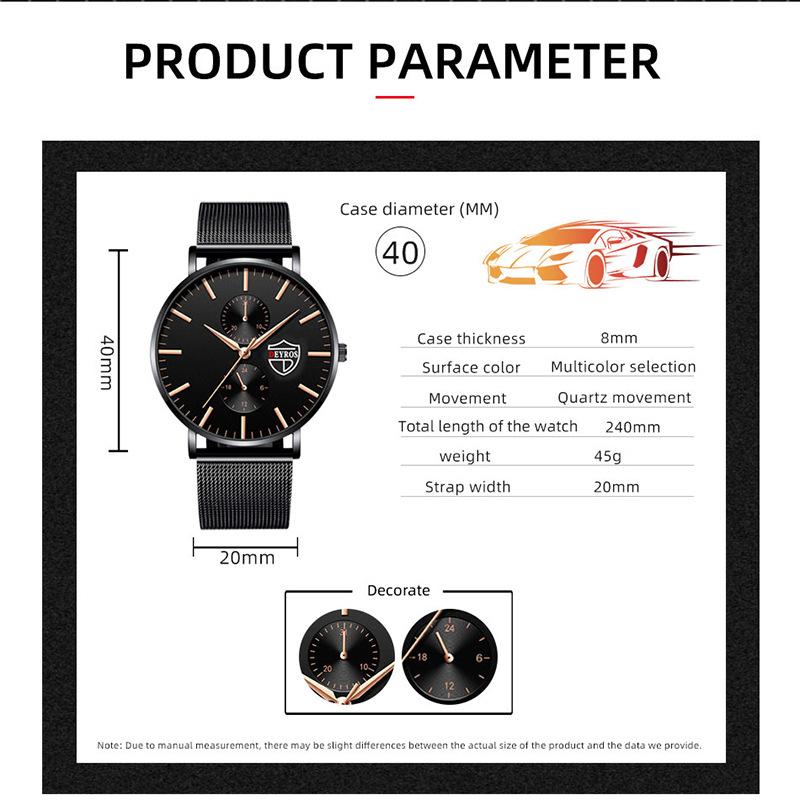 New Simple Watch Unisex Watch Men's Stainless Steel Quartz Watch Student Women's Watch Femininity Women's Watch