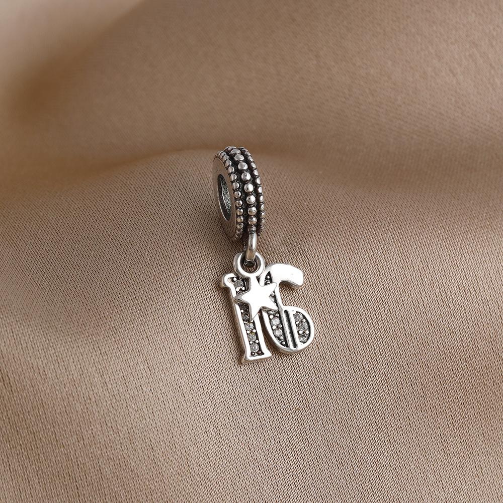 

New 925 Silver Happy Birthday Cake Food Series Pendant Number Beads Fit Exquisite Bracelet Women Diy Jewelry Gift Ice Cream Charm
