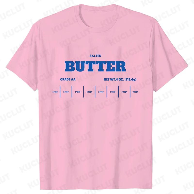 Cotton Tee Salted Butter Print Women Tshirt Short Sleeve O Neck Women Tshirt Butter Lover Ladies Tee Shirt Tops Clothes Camisetas Mujer