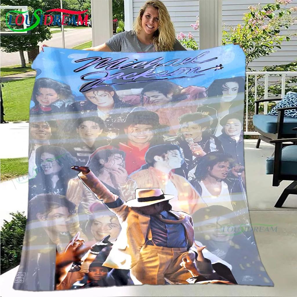 Calda Moda Pop Star M-Michael Jackson Coperta in Flanella per Adulti e Bambini Decorazione Divano Letto Coperta Portatile Regalo