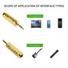 Gold Plate 6.5mm To 3.5mm Mono Adapter Audios Plugs High Fidelitys Sound Zinc Alloy Construction Durability Connectivities