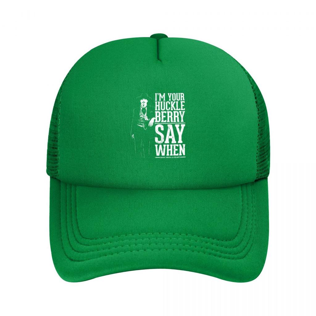Baseball Caps Val Kilmer I'm Your Huckleberry Say When Mesh Hats Peaked Sun Caps Men Women Hats