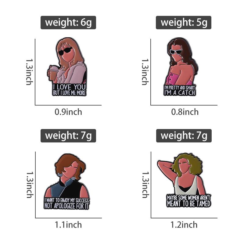Dziewczyny Bądźcie Sobą Emaliowane Przypinki Niestandardowe KOCHAM CIĘ ALE KOCHAM SIEBIE BARDZIEJ Broszki Odznaki na Klapę Ubrania Śmieszne Biżuteria Prezent Przyjaciółki