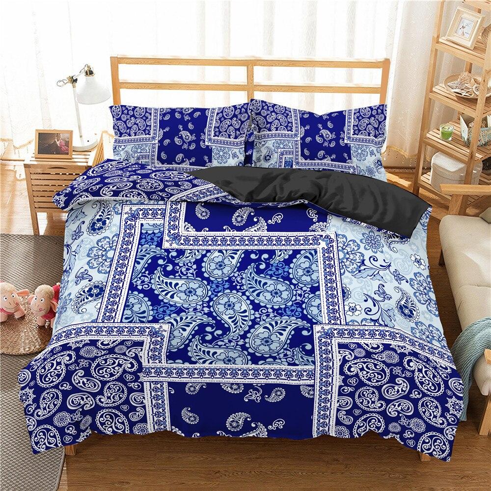 

Three-Piece Digital Printed Bandanna Bedding Set Paisley Embroidered Duvet Cover 70 * 133 two-piece set