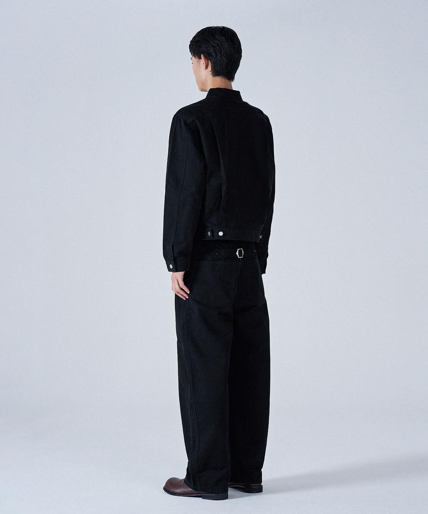 PROJECT3 Compact Twill Pants Jacket Setup Set[Black]_Set0602