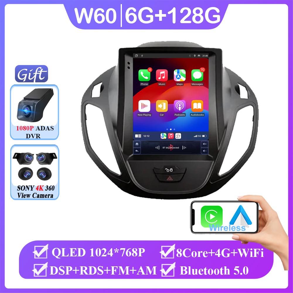 Car Radio For Ford Tourneo Transit 2012-2025 Stereo Multimedia 9.7 Inch  Vertical Screen Navigation Android Auto NO 2dIN