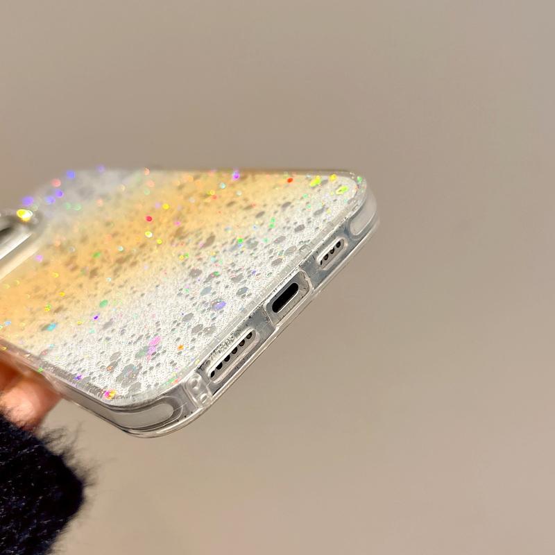 Luxury Bling Glitter Sequins Colorful Clear Case for iPhone 16 15 14 Plus 13 12 Pro Max 11 Shining Shockproof Tpu Bumper Cover