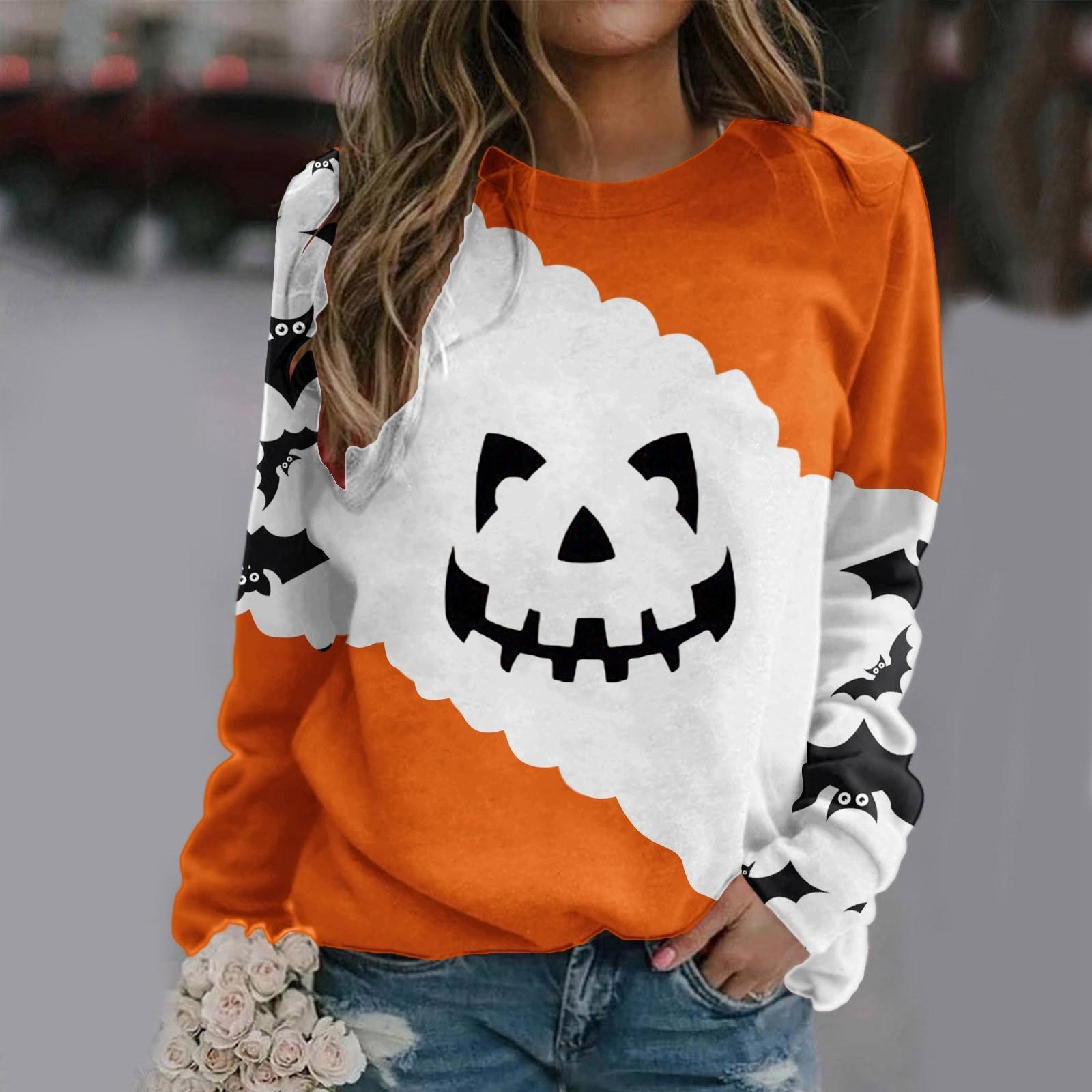 

Толстовка для женщин Хэллоуин Кровь Рука Пальма Печать Толстовка Круглый вырез Пуловер Топы Повседневные женские толстовки с длинными рукавами 8XL