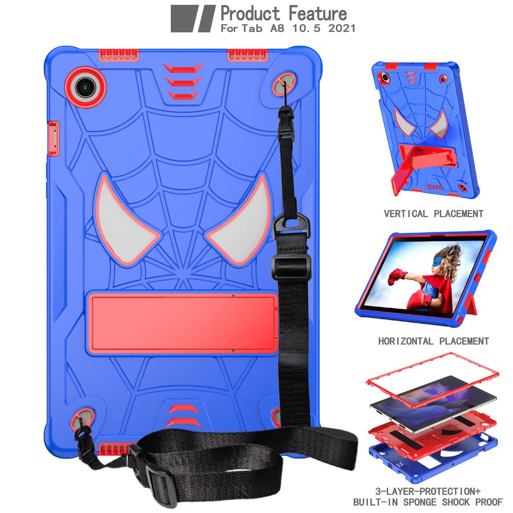 Triple-Proof Spider-Man Protective Case for Samsung Galaxy Tab A8 2021 SM-X205/X200