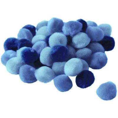 Pompons 15 mm dégradé bleu x 45