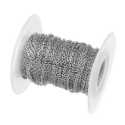 10 Yard DIY Stahlkabel Open Link Schmuckherstellung Kettenzubehör 1mm