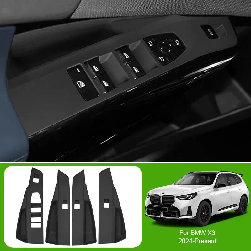 For BMW X3 2024-Present Car Armrest Box Storage ABS Door Windows Lift Cover Storage GPS Organizer Under Centrol Control Tray