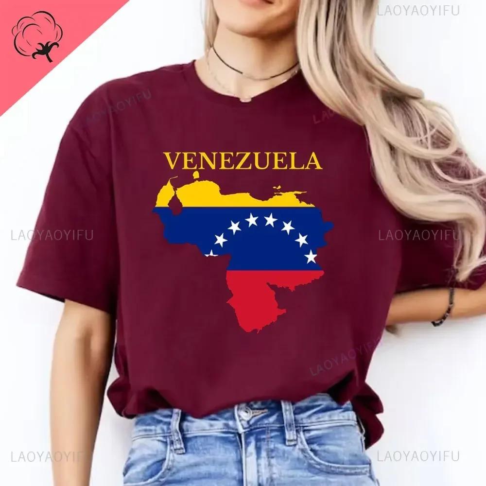 Venezuela Women T-Shirt Proud Venezuelan Venezuela Flag Unisex Streetwear High Quality Crew Neck Tshirt Short Sleeve Tops
