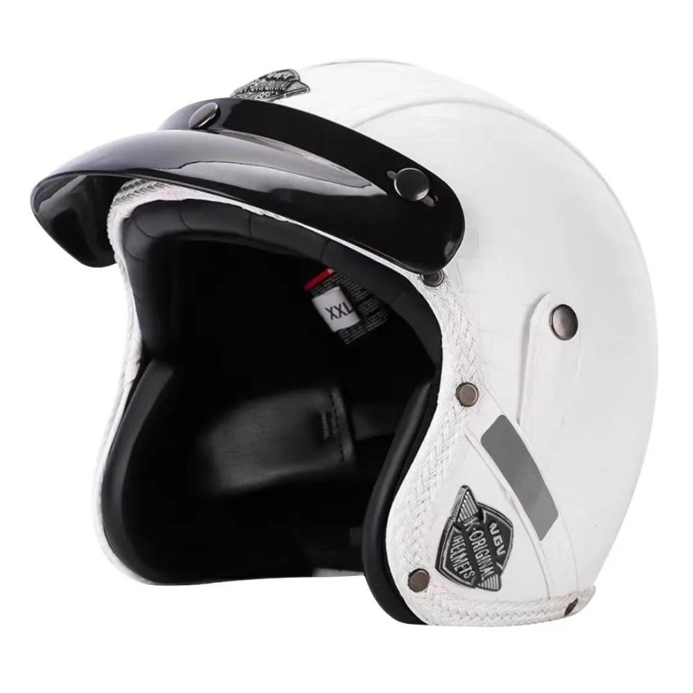 Vintage Semi Open Motorcycle Helmet Motocross Motorcycle Accessories 3/4 Motorcycle Helmet Open Face Men Women Cycling Goggles