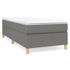 Maison Exclusive - Sommier à lattes de lit avec matelas Gris foncé 80x200 cm Tissu