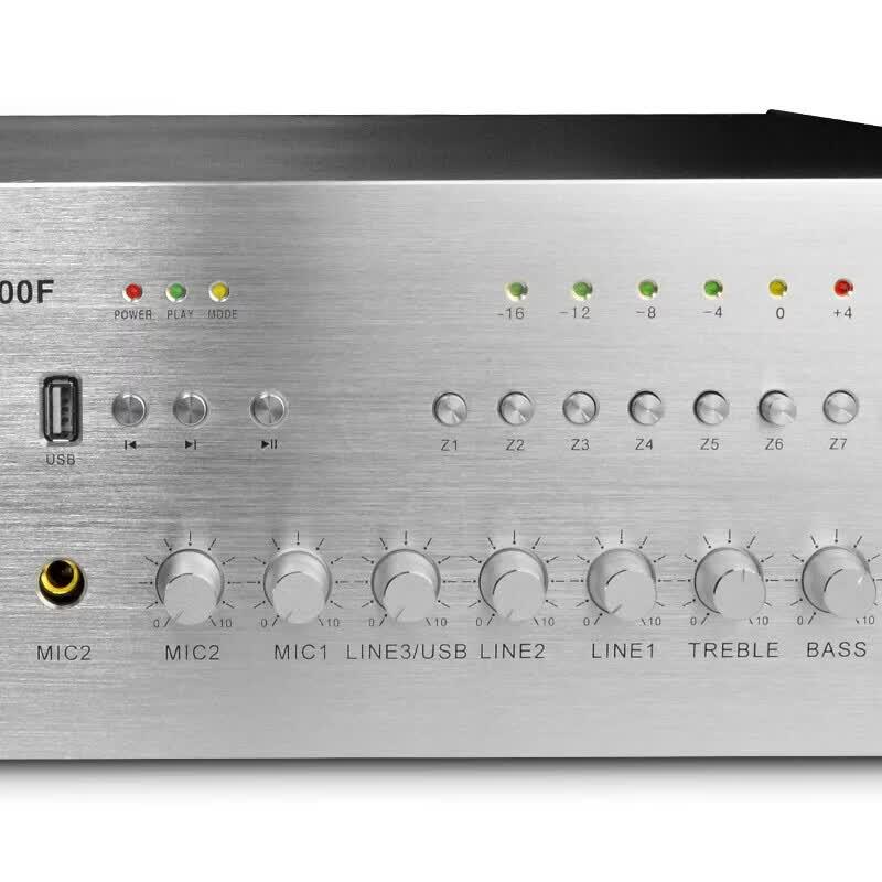 LINGSHENG High-Power 8-Zone Public Broadcast & Emergency Amplifier (CN Version)