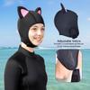 Neoprene Wetsuit Hood Adjustable Thermal Head Cover Cute Cat Ears Diving Hat For Snorkeling Surfing Sailing Kayaking Water