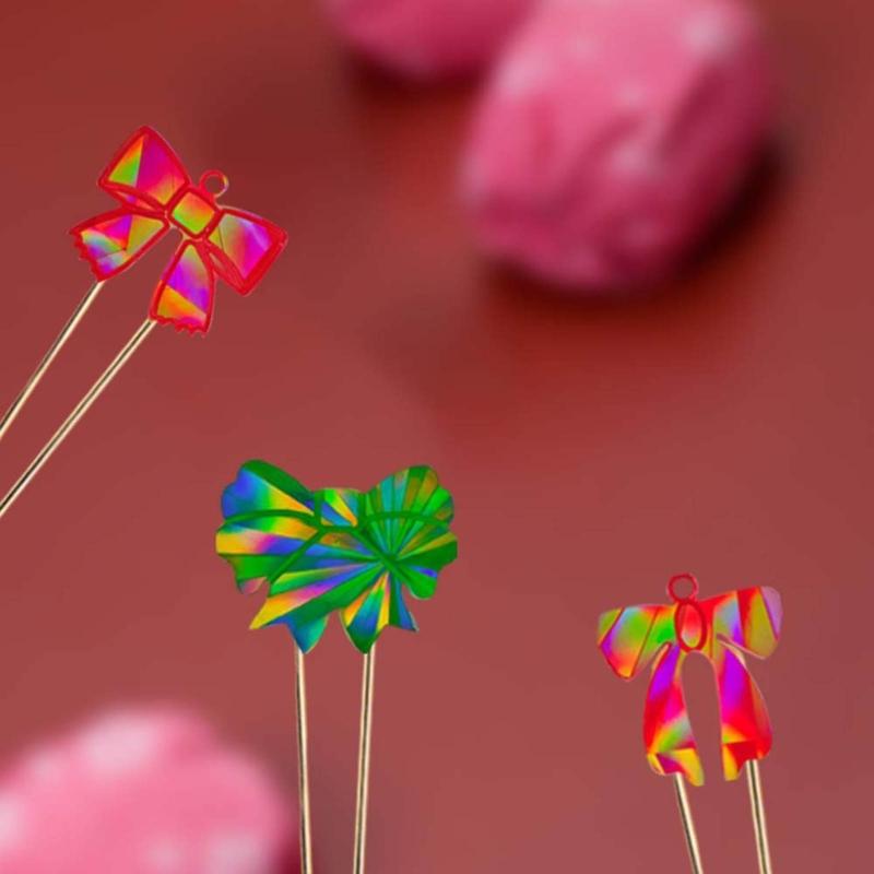 Cute Bowknot Silicone Molds Holographic Epoxy Resin Mold DIY Keychain Pendant Mold Handmade Jewelry Tool Easy To Clean