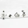 4pcs/set Antique Silver Color Vintage Bohemia Ring Set Rose Flower Rings for Women Charm Bohemia Floral Knuckle Ring
