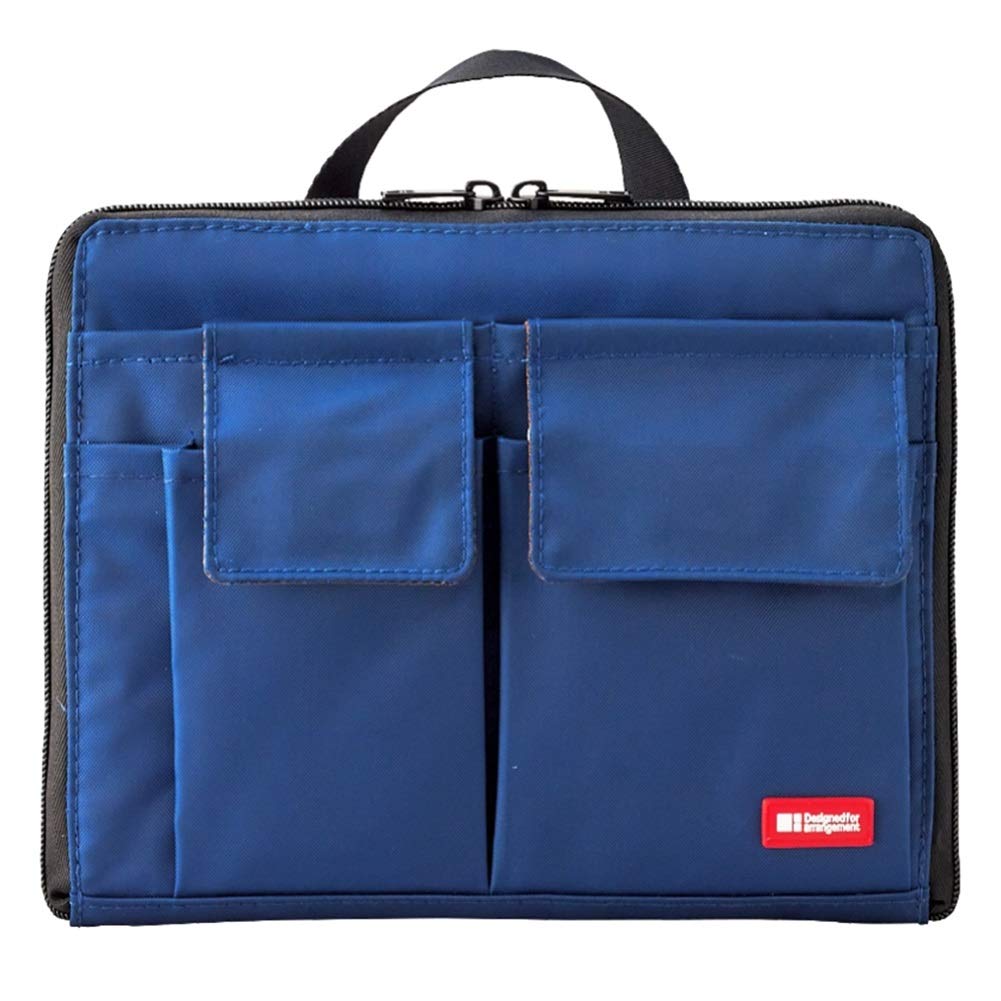 LIHIT LAB Wide Type A5 Indigo Bag-in-Bag A7558-11