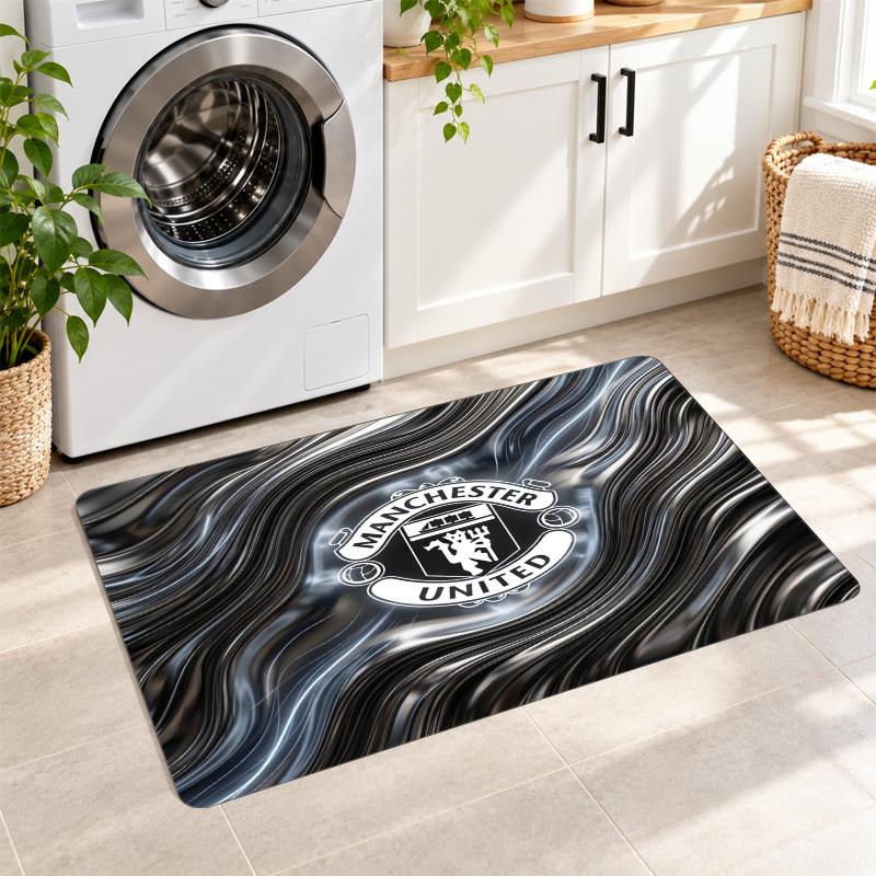Flannel Kitchen Mat Manchester United Soft Area Rug Non Slip Floor Carpet Home Decoration